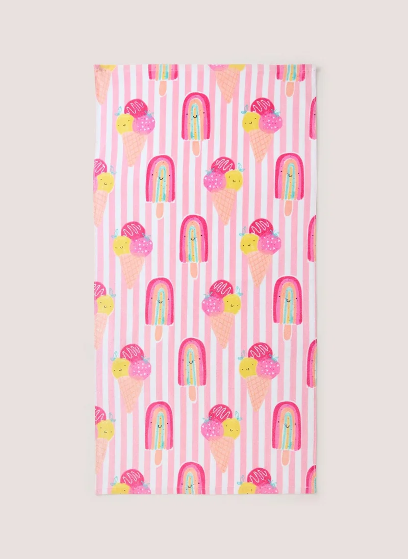 ماتلان Pink Ice Cream Beach Towel